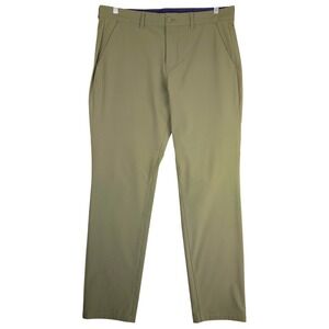 Mizzen+Main Helmsman Slim Chino Pants Olive Green 34x30 1BO-1446 Mens